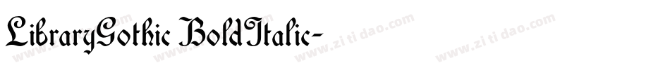 LibraryGothic BoldItalic字体转换